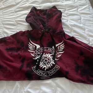 Supernatural Cropped Hoodie
Sweatshirt Saving People Hunting
Things TieDye